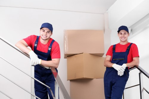 Removals van service operating in a residential Kennington street