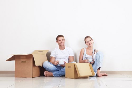 Local removals team handling household items near Kennington