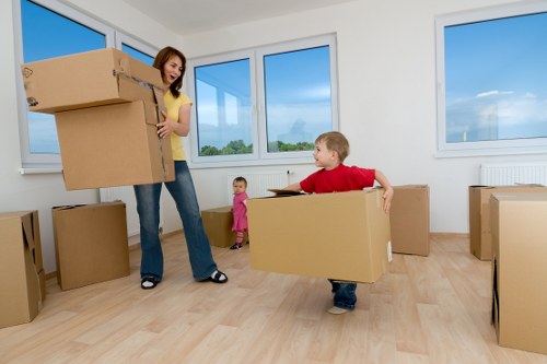 Kennington business move with office furniture and boxes