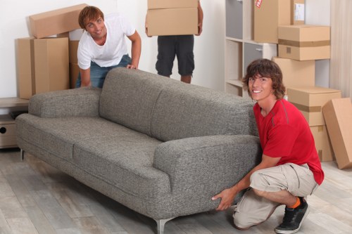Unpacking boxes in a Kennington flat after a move
