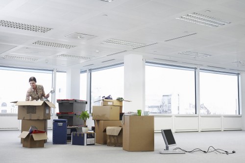 Careful packing of household items for a local relocation