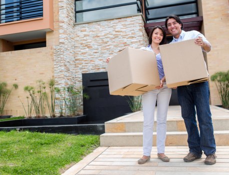 Kennington office movers handling business furniture and boxes in a local commercial move